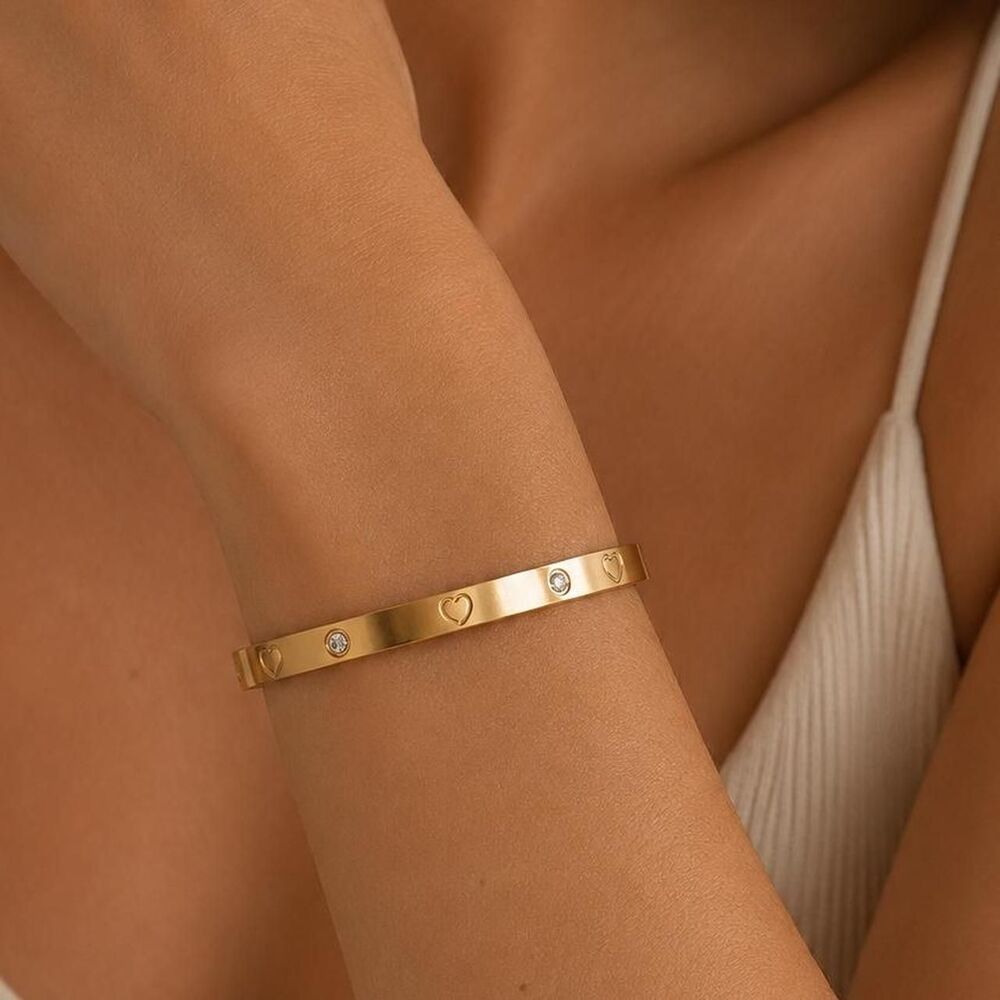 heart crystal bangle D83